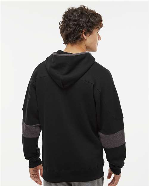 Men's Sport Lace Colorblocked Fleece Hooded Sweatshirt - Black