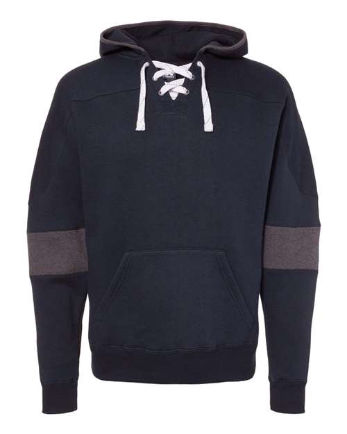 Men's Sport Lace Colorblocked Fleece Hooded Sweatshirt - Navy