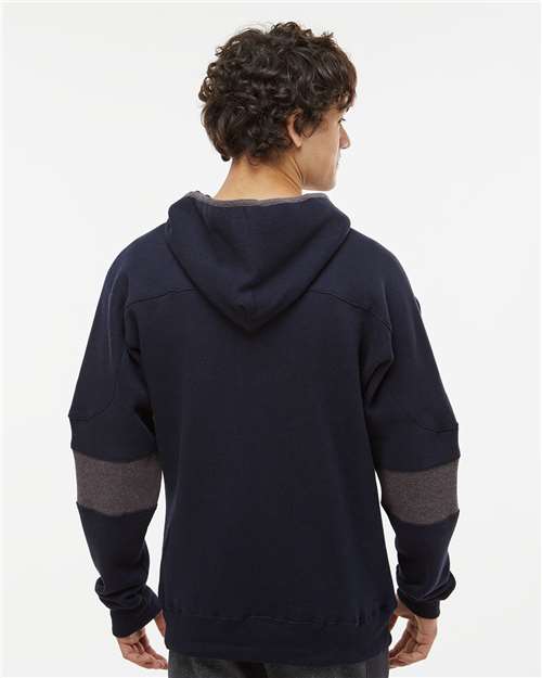 Men's Sport Lace Colorblocked Fleece Hooded Sweatshirt - Navy