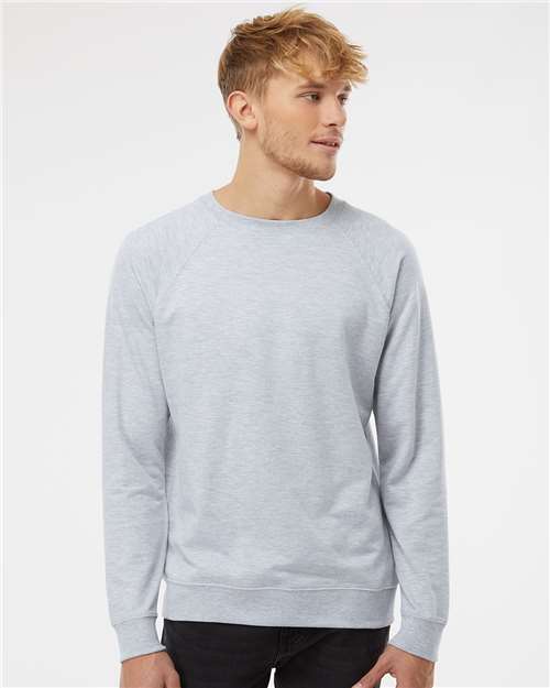 Unisex Icon Lightweight Loopback Terry Crewneck Sweatshirt - Athletic Heather