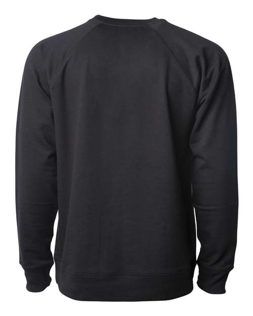 Unisex Icon Lightweight Loopback Terry Crewneck Sweatshirt - Black