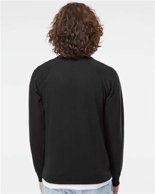 Unisex Icon Lightweight Loopback Terry Crewneck Sweatshirt - Black