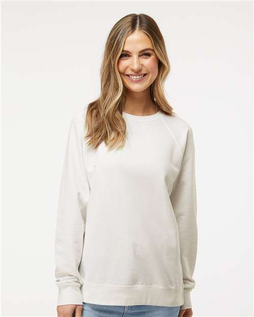Unisex Icon Lightweight Loopback Terry Crewneck Sweatshirt - Bone