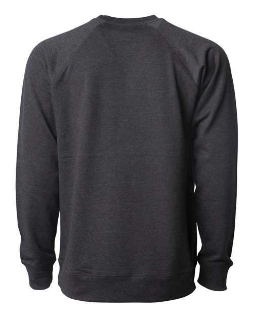 Unisex Icon Lightweight Loopback Terry Crewneck Sweatshirt - Charcoal Heather