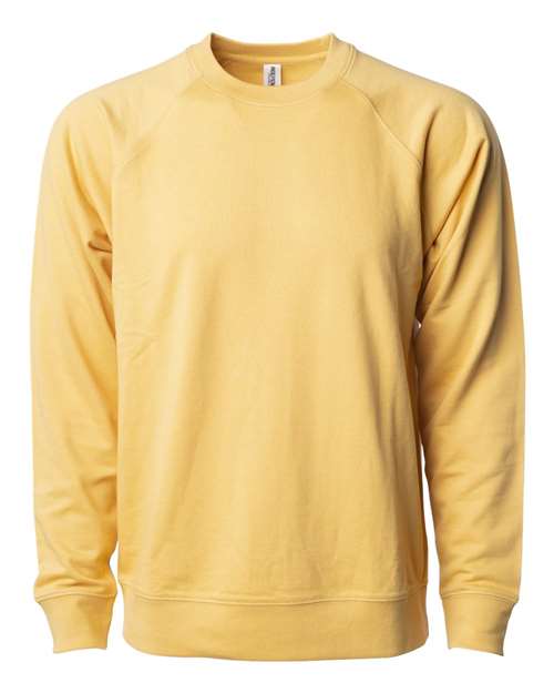 Unisex Icon Lightweight Loopback Terry Crewneck Sweatshirt - Harvest Gold