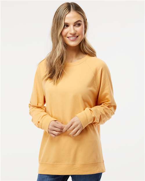 Unisex Icon Lightweight Loopback Terry Crewneck Sweatshirt - Harvest Gold