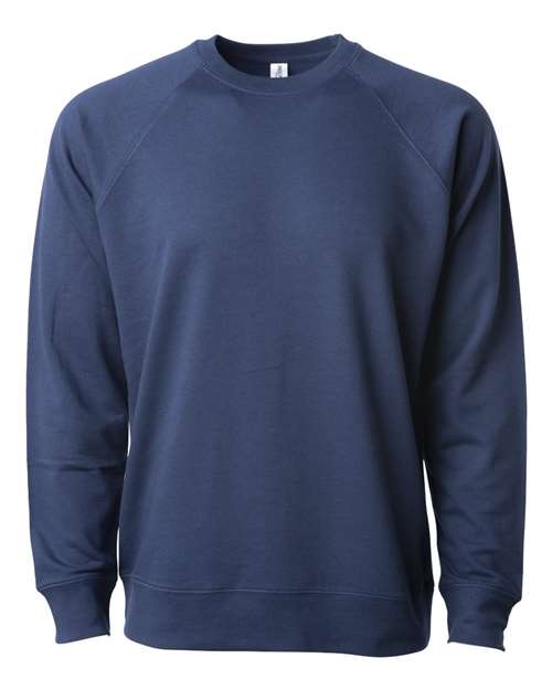 Unisex Icon Lightweight Loopback Terry Crewneck Sweatshirt - Indigo