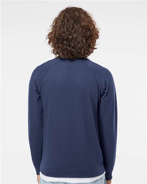 Unisex Icon Lightweight Loopback Terry Crewneck Sweatshirt - Indigo