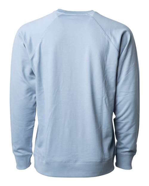 Unisex Icon Lightweight Loopback Terry Crewneck Sweatshirt - Misty Blue