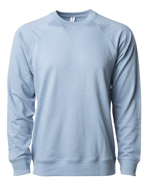 Unisex Icon Lightweight Loopback Terry Crewneck Sweatshirt - Misty Blue