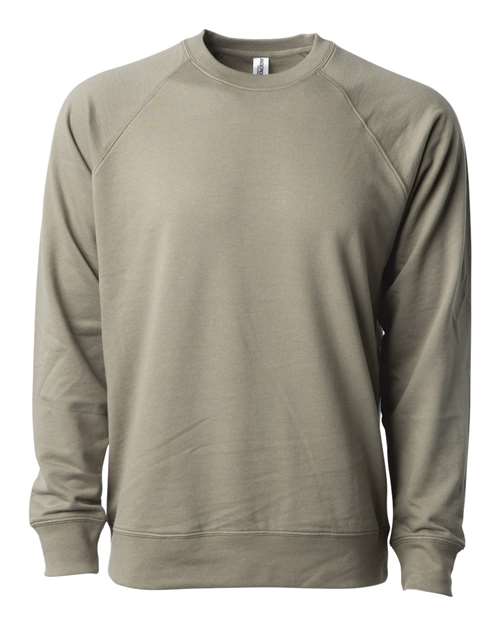 Unisex Icon Lightweight Loopback Terry Crewneck Sweatshirt - Olive