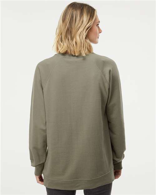Unisex Icon Lightweight Loopback Terry Crewneck Sweatshirt - Olive