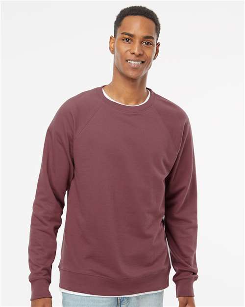 Unisex Icon Lightweight Loopback Terry Crewneck Sweatshirt - Port