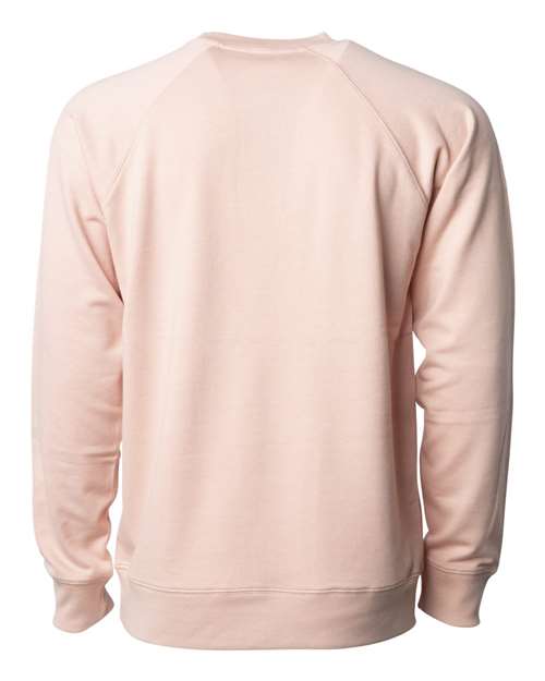 Unisex Icon Lightweight Loopback Terry Crewneck Sweatshirt - Rose