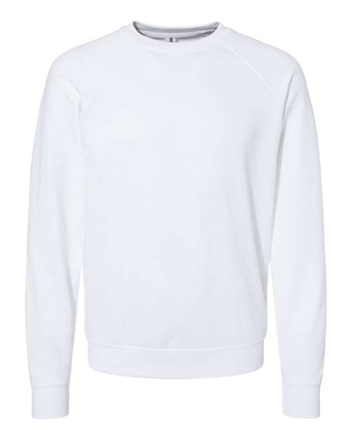 Unisex Icon Lightweight Loopback Terry Crewneck Sweatshirt - White