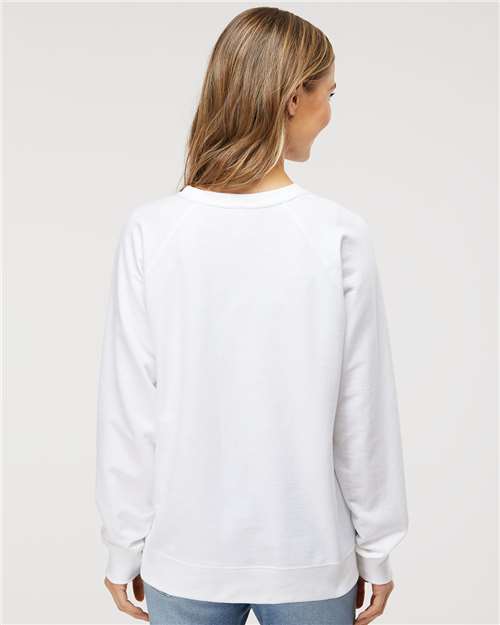 Unisex Icon Lightweight Loopback Terry Crewneck Sweatshirt - White