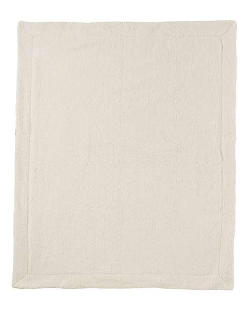 Micro Mink Sherpa Blanket - Grey/ Black Buffalo