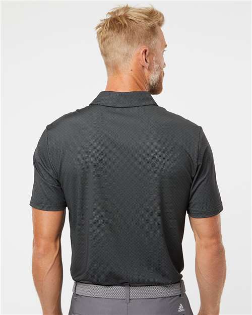 Men's Ultimate365 Diamond Dot Print Polo - Black/ White/ Grey Three