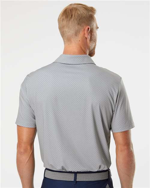Men's Ultimate365 Diamond Dot Print Polo - Grey Three/ Team Royal/ Navy