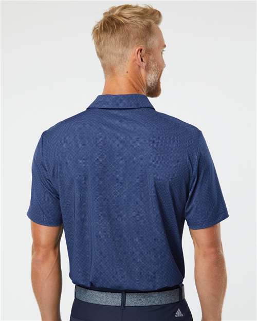 Men's Ultimate365 Diamond Dot Print Polo - Navy Blue/ White/ Grey Three