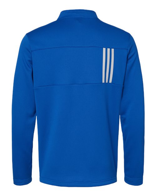 Men's 3-Stripes Double-Knit Quarter-Zip Pullover - Team Royal/ Grey Two