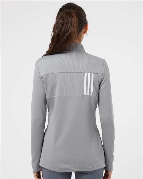 Women's 3-Stripes Double Knit Full-Zip Jacket - Grey Three/ White