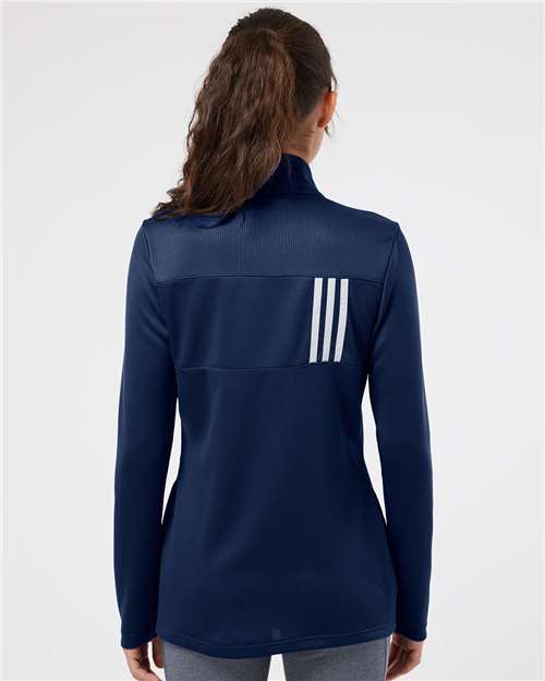 Women's 3-Stripes Double Knit Full-Zip Jacket - Team Navy Blue/ Grey Two