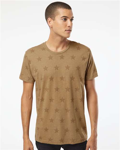 Men's Star Print Tee - Coyote Brown Star
