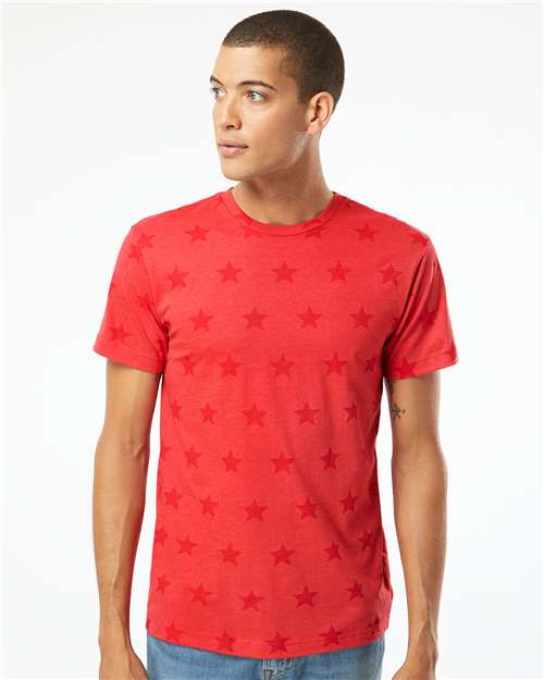 Men's Star Print Tee - Red Star