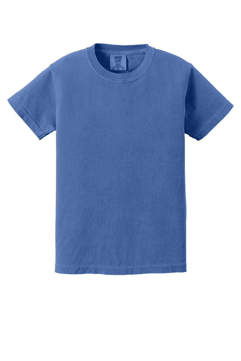 COMFORT COLORS  Youth Heavyweight Ring Spun Tee - Flo Blue