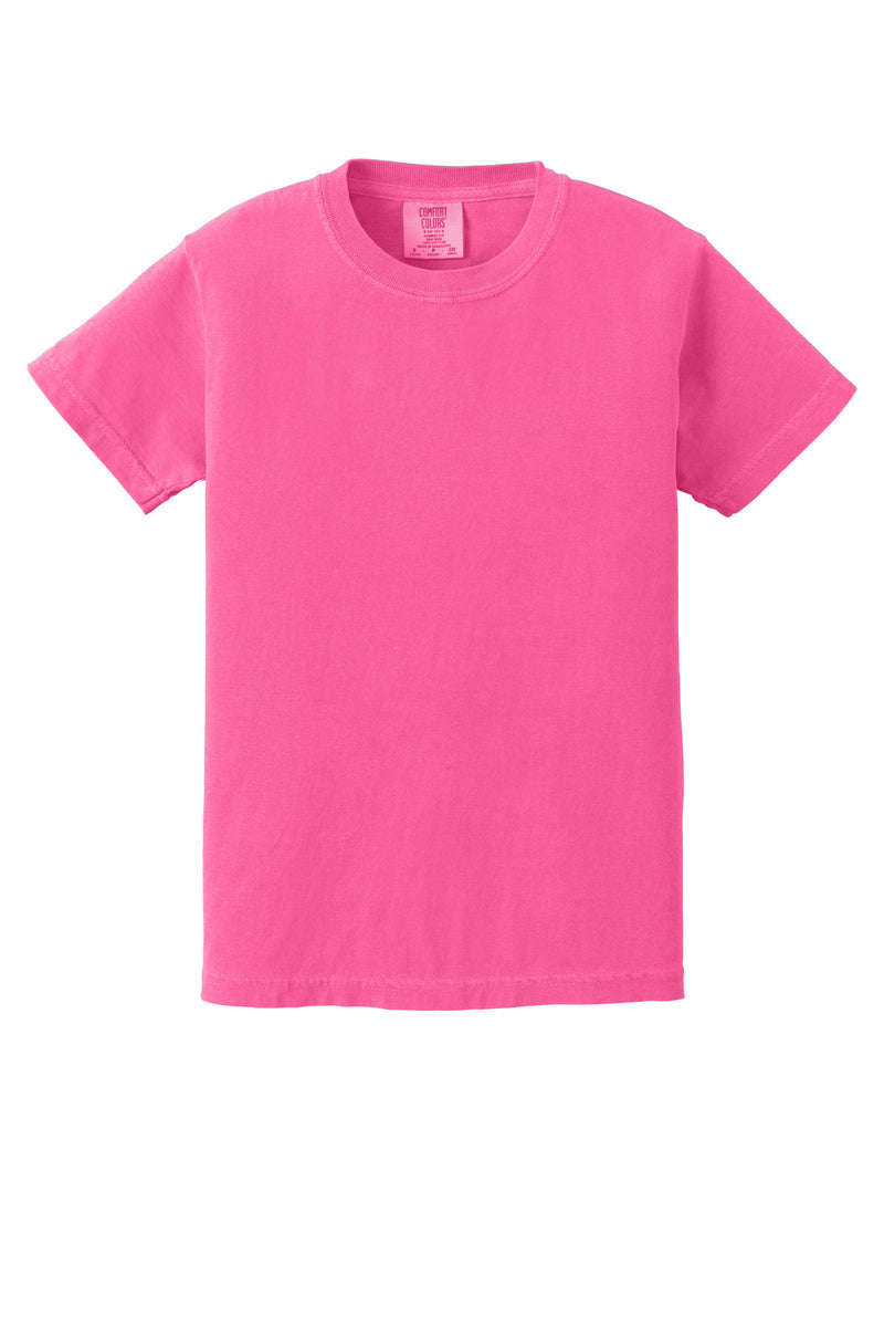 COMFORT COLORS  Youth Heavyweight Ring Spun Tee - Neon Pink