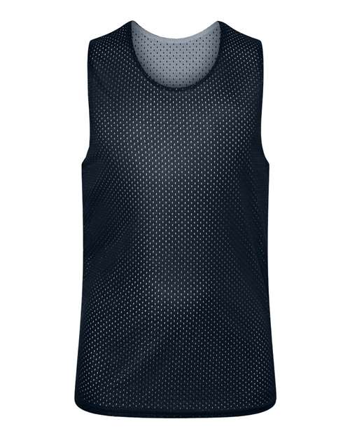 Youth Reversible Mesh Tank - Navy/ White