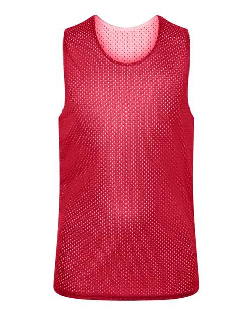 Youth Reversible Mesh Tank - Red/ White