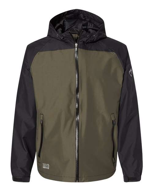 Unisex Torrent Waterproof Hooded Jacket - Olive/ Black