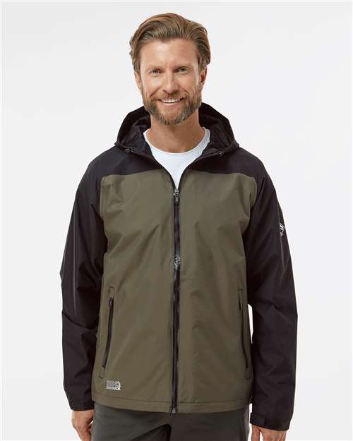 Unisex Torrent Waterproof Hooded Jacket - Olive/ Black