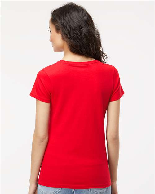 Women's Gold Soft Touch T-Shirt - Deep Red