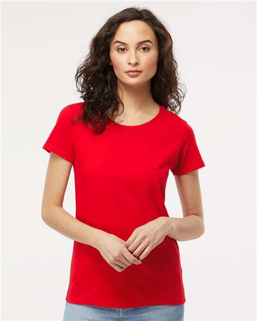 Women's Gold Soft Touch T-Shirt - Deep Red