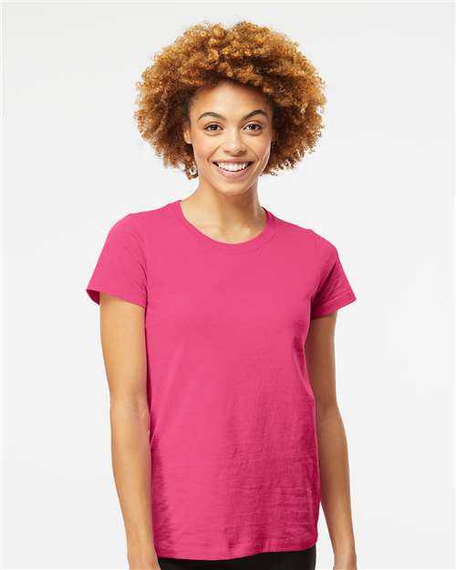 Women's Gold Soft Touch T-Shirt - Heliconia