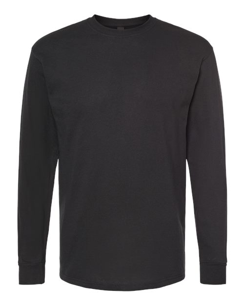 Unisex Gold Soft Touch Long Sleeve T-Shirt - Black