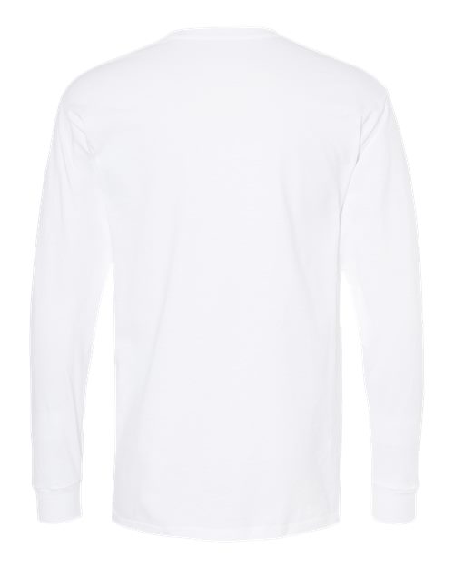 Unisex Gold Soft Touch Long Sleeve T-Shirt - White