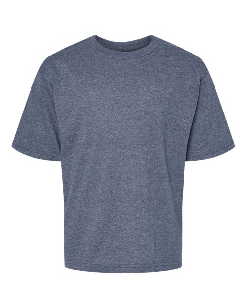 Youth Gold Soft Touch T-Shirt - Heather Navy