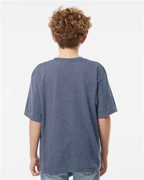 Youth Gold Soft Touch T-Shirt - Heather Navy