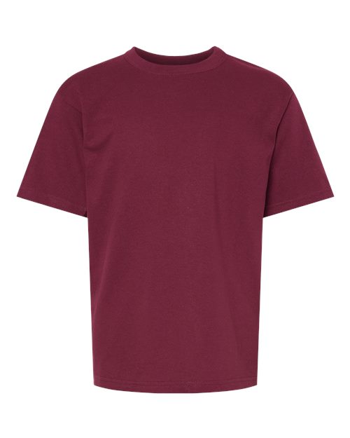 Youth Gold Soft Touch T-Shirt - Maroon