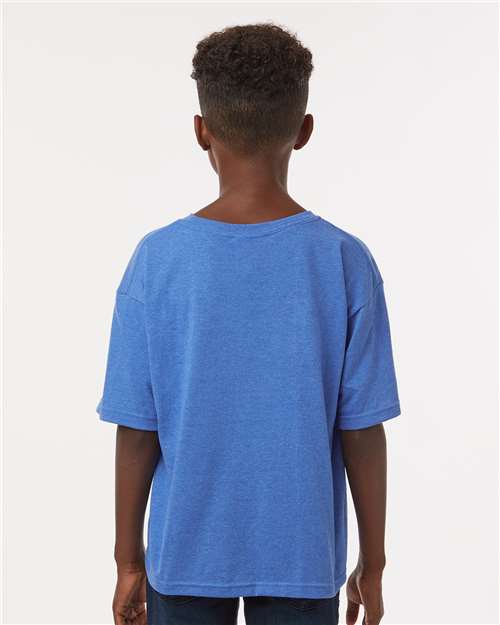 Youth Gold Soft Touch T-Shirt - Heather Royal