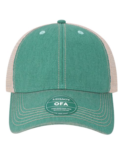 Old Favorite Trucker Cap - Aqua/ Khaki