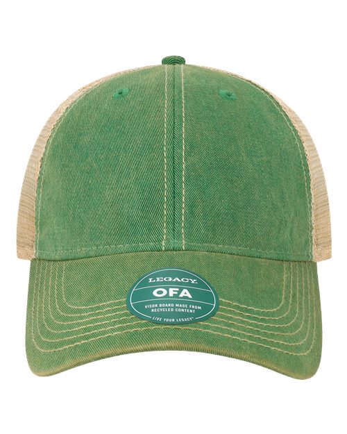 Old Favorite Trucker Cap - Kelly Green/ Khaki