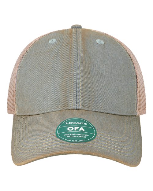 Old Favorite Trucker Cap - Light Blue/ Khaki