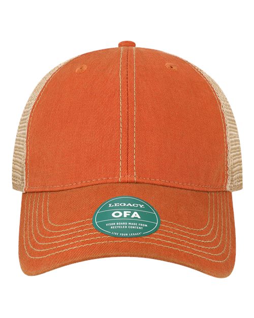 Old Favorite Trucker Cap - Orange/ Khaki