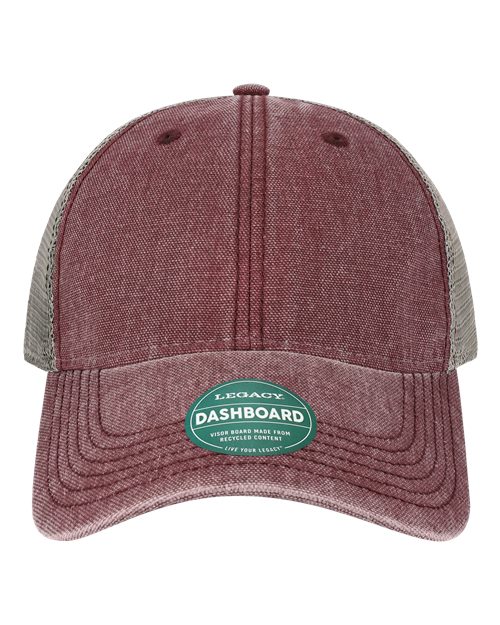 Dashboard Trucker Cap - Burgundy/ Grey