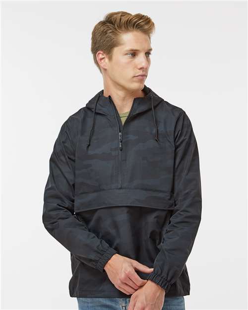 Men's Nylon Anorak - Black Camo